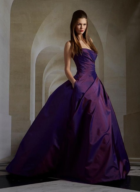 girl in purple dress