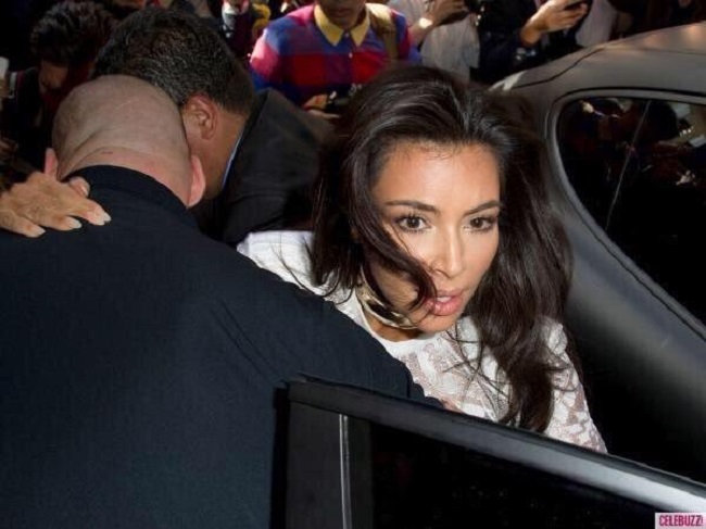 Kim Kardashian at parish fashion week 