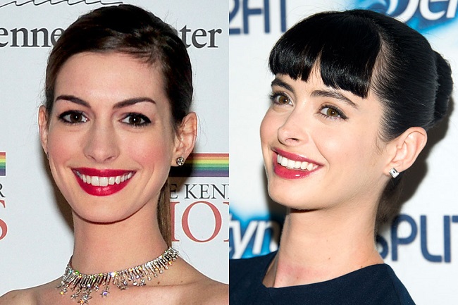 Krysten Ritter and Anne Hathaway