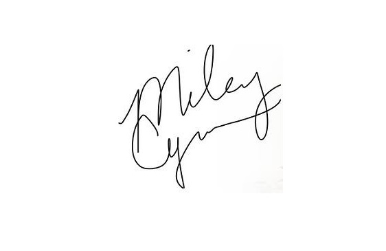 miley cyrus signature