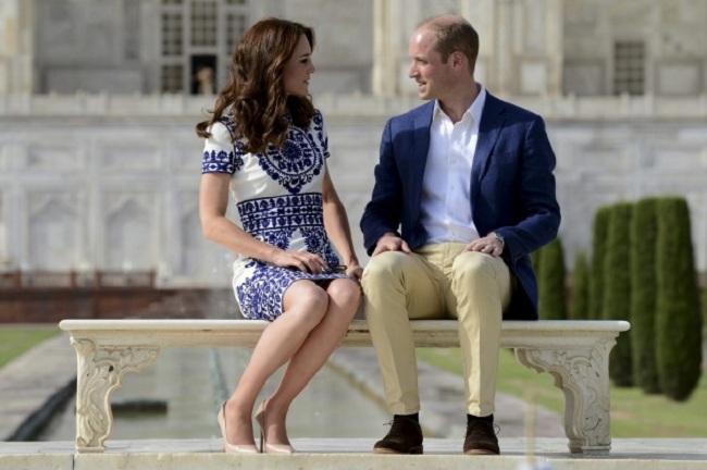 Prince William and kate middleton at tajmahal