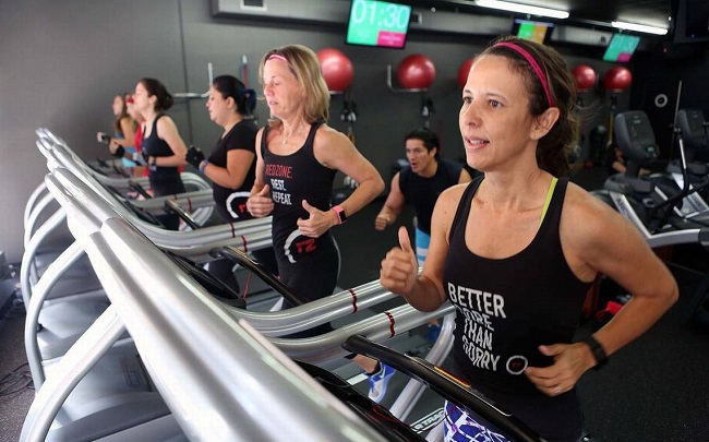 running on treadmill