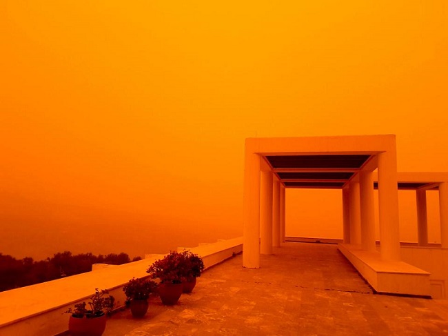 The orange dust