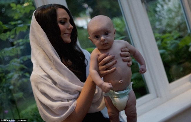 The Prince George lookalike after his bath