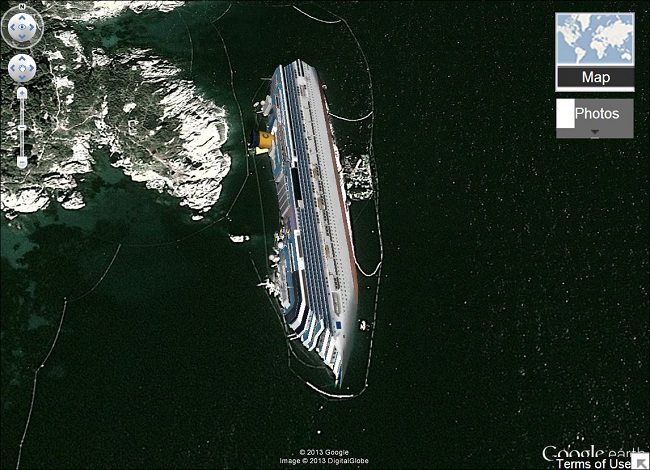 Wreckage of the Costa Concordia