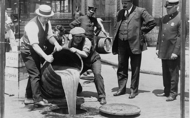 Alcohol destruction during prohibition