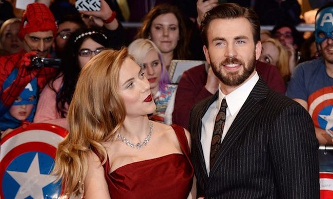 Chris Evans and Scarlett Johansson