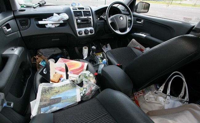 Clean out junk from your car