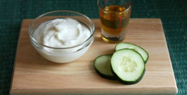 cucumber and yoghurt mask