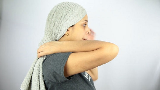 Drying your hair with a towel