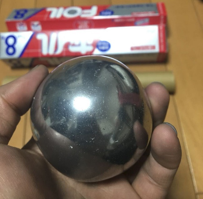 finished aluminum ball 