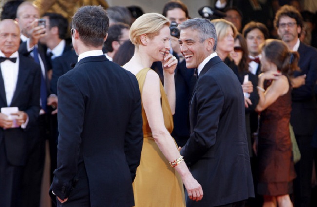 George Clooney and Tilda Swinton