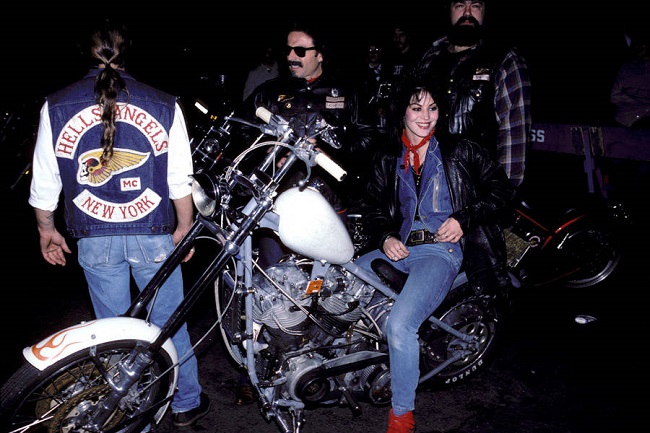 Joan Jett with Hell’s Angels