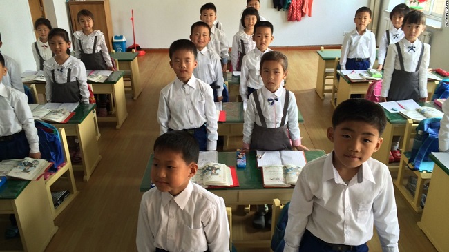 kids school north korea 