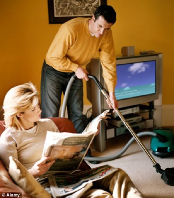 man doing household work 