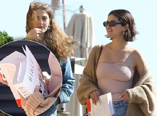 Selena Gomez holding bible in hand