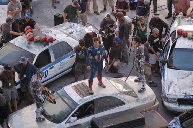 The Avengers stunts 