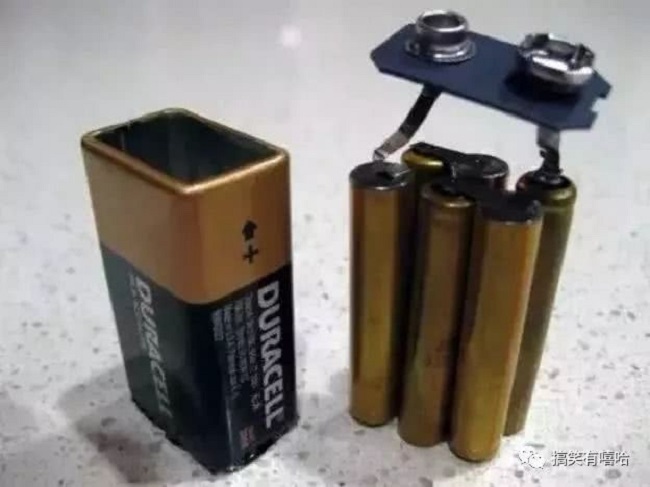 AAAA batteries inside almost all 9v batteries