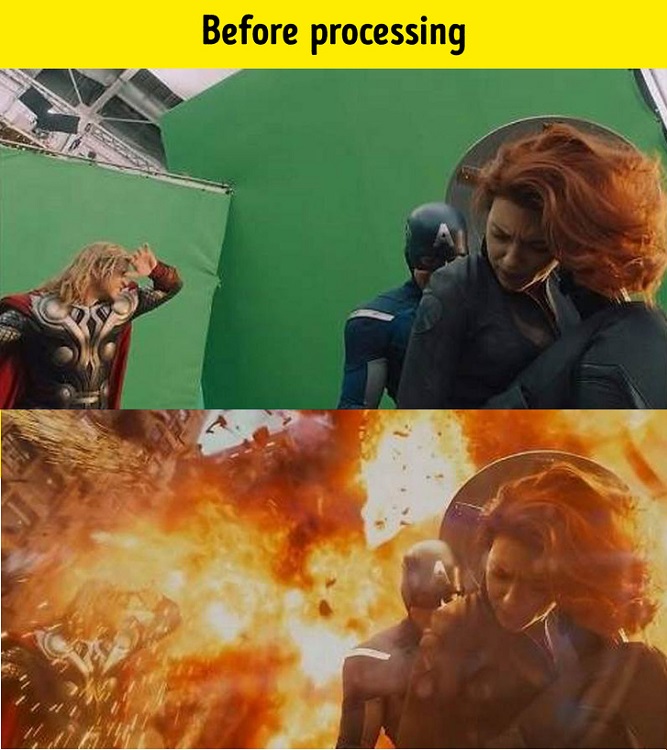 Avengers during shoot