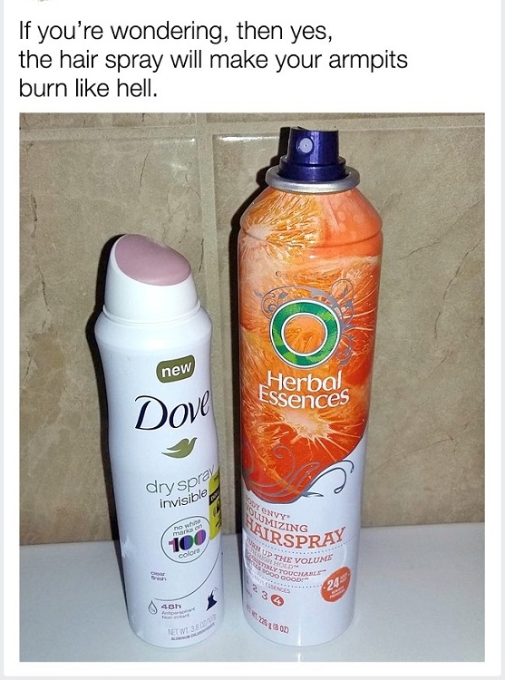 Deo or hair spray