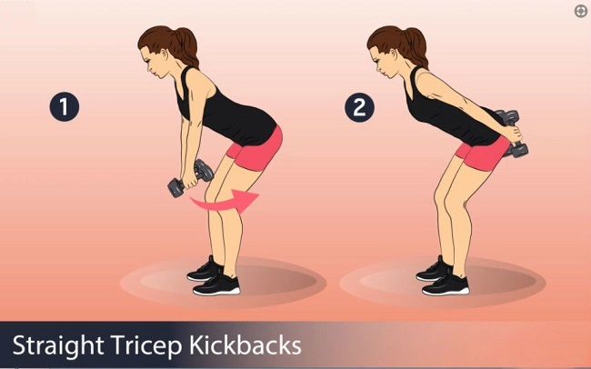 Double arm triceps kickbacks