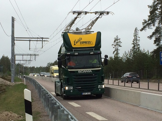 electric road in Sweden