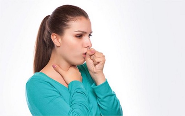 Girl coughing