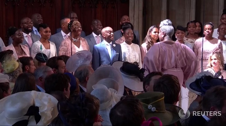 Gospel choir sang at the wedding