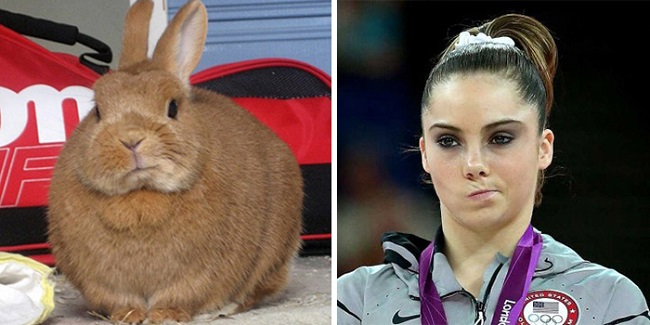 McKayla Maroney and the bunny