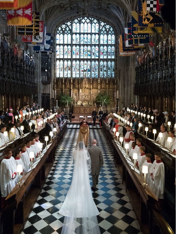 Meghan walking down the aisle