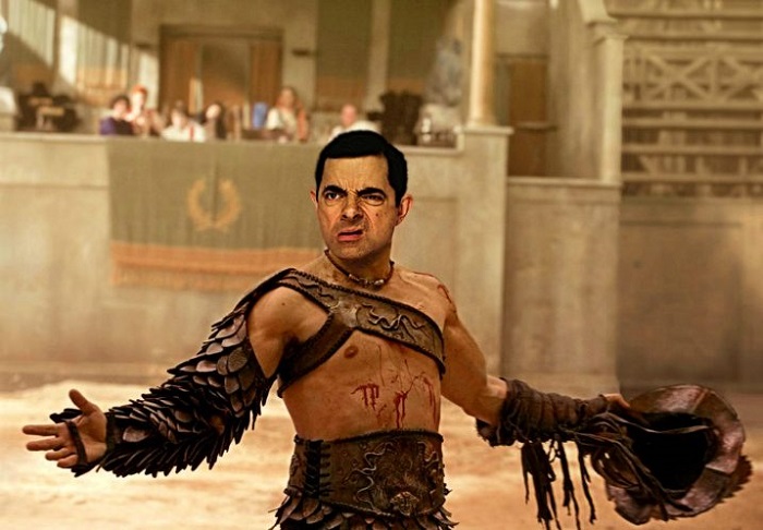 Mr bean as gladiator