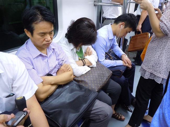 South Koreans can sleep anywhere