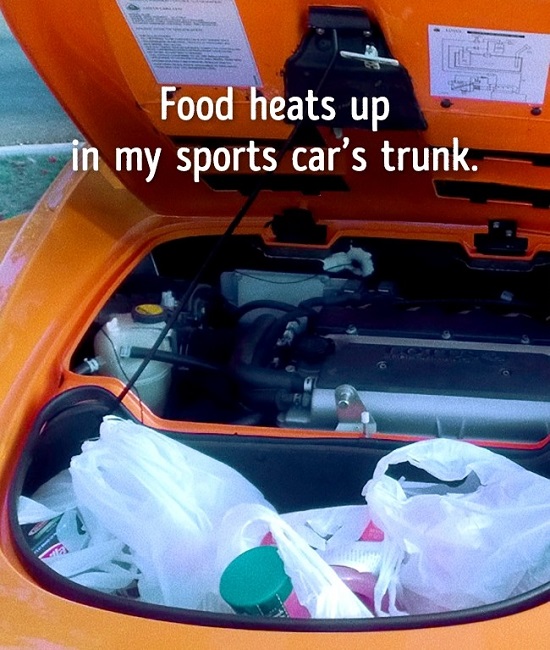 Sport cars are not build for grocery