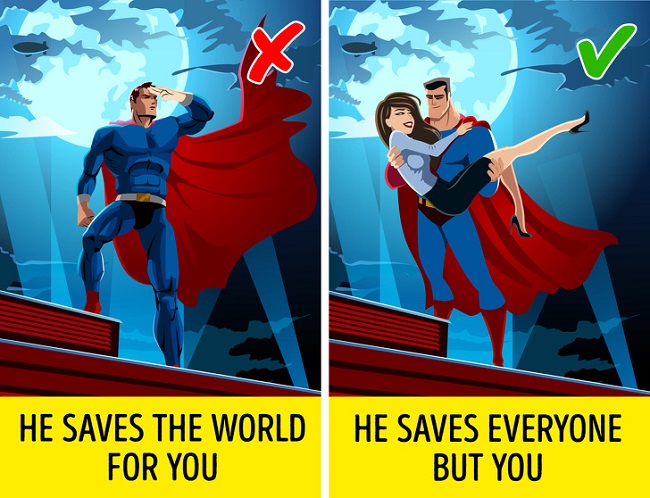 Super man saving world