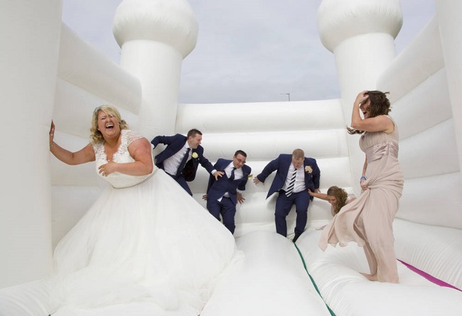 The wedding bouncy castle