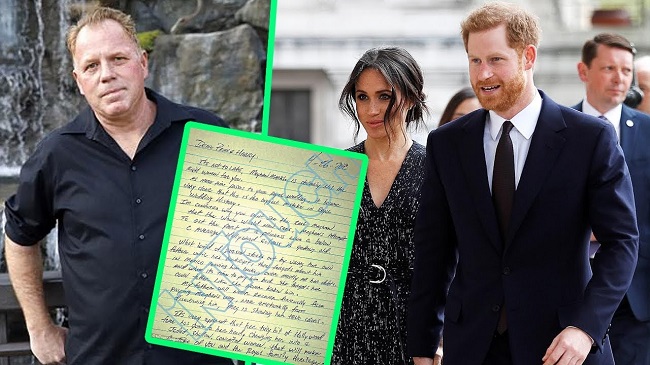 thomas markle letter prince harry