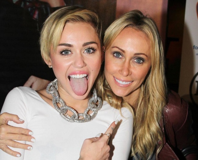 Tish and Miley Cyrus