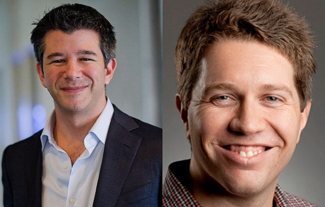 Travis Kalanick and Garrett Camp