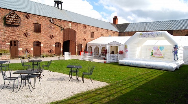 Wedding bouncy castle is a stroke of genius