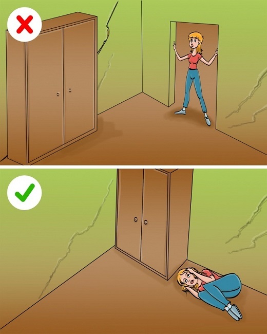 Where you should hide during an earthquake