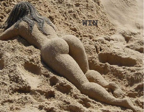 Woman in sand