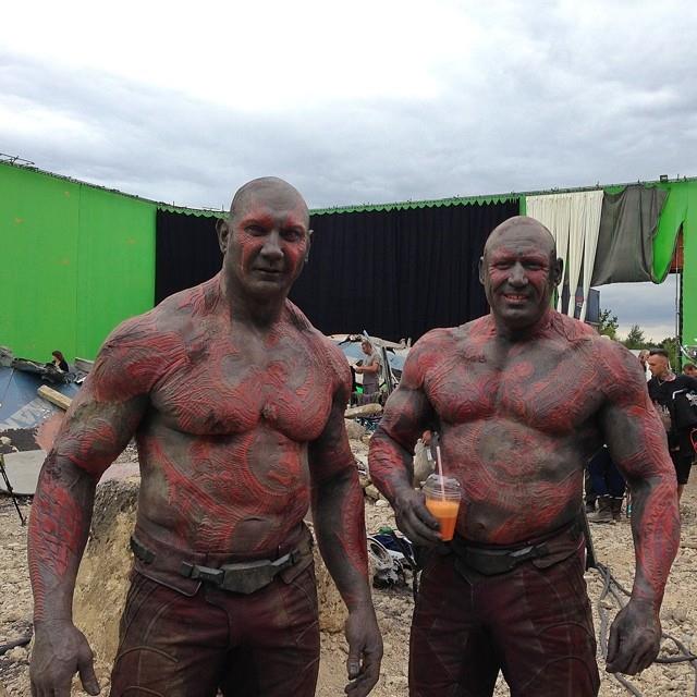 Dave Bautista and his stunt double Rob De Groot