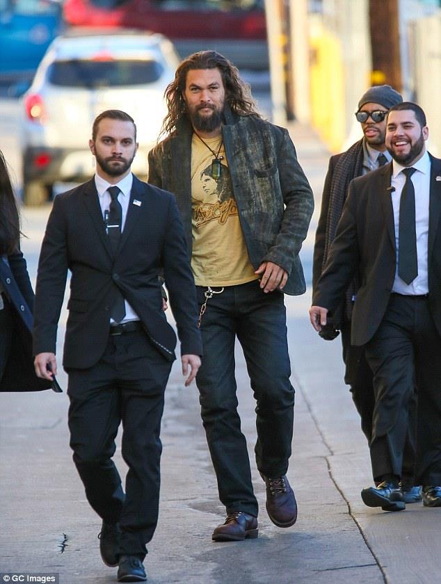 Jason Momoa and his bodyguards