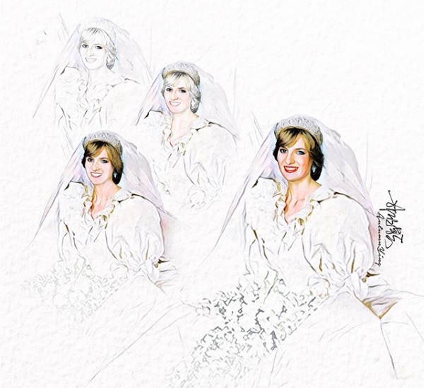 Princess diana illustration 