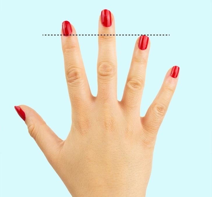 Ring finger length shorter