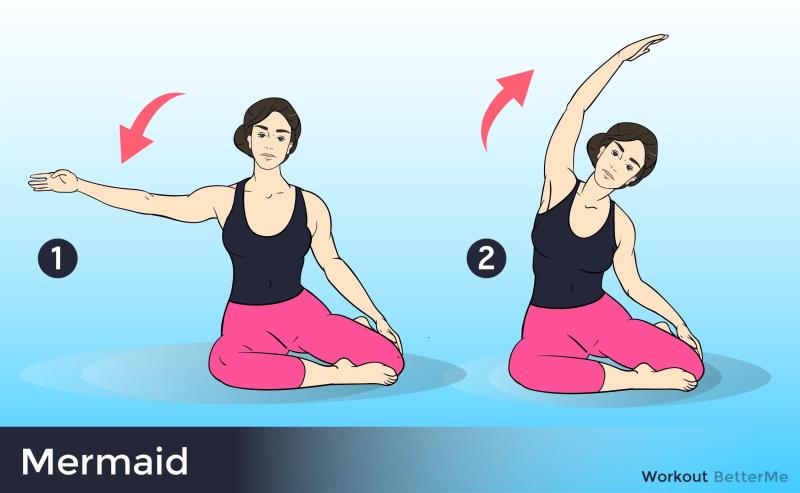 Side mermaid stretch