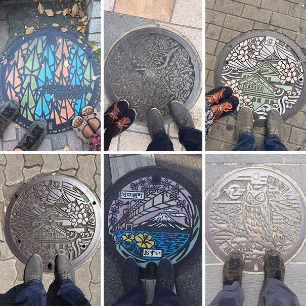 The manhole covers