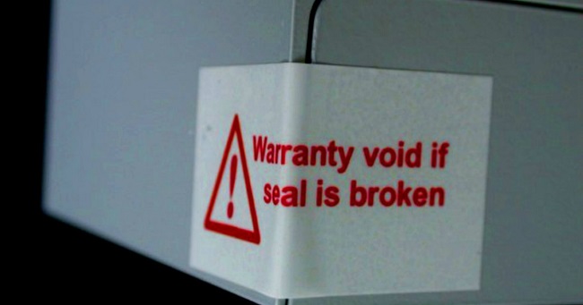 warranty period is void 