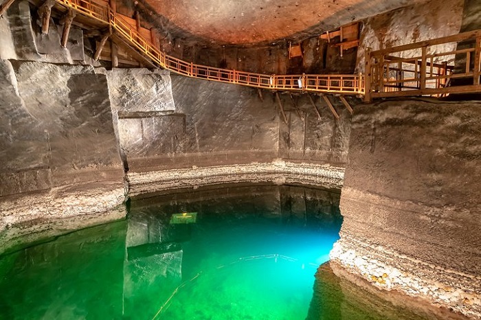 The serene underground salt lakes