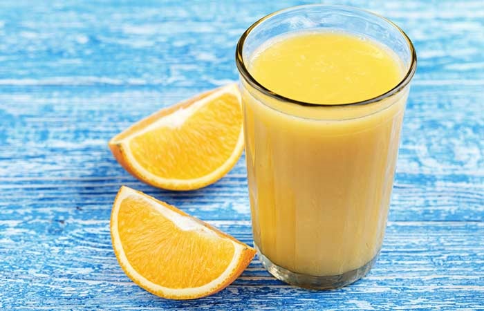 Orange juice with castor oil